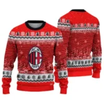 Ac Milan Tree Pattern Red Sweater Best Selling