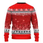 Ac Milan Tree Pattern Red Sweater Best Selling