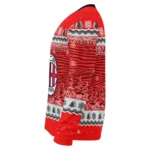 Ac Milan Tree Pattern Red Sweater Best Selling