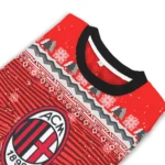 Ac Milan Tree Pattern Red Sweater Best Selling
