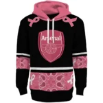 Arsenal Awareness Ribbon Black Pink Hoodie Best Selling
