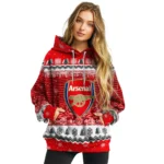 Arsenal Christmas Trees Red Hoodie Best Selling