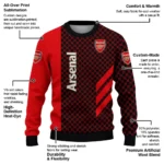 Arsenal Circles Mesh Red Black Sweater Best Selling