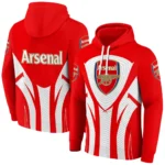 Arsenal Concentric Lines Red Hoodie Best Selling