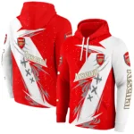 Arsenal Dynamic Slash Red White Hoodie Best Selling