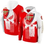 Arsenal Graphic Punisher Red White Hoodie Best Selling