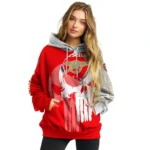 Arsenal Graphic Punisher Red White Hoodie Best Selling