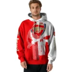 Arsenal Graphic Punisher Red White Hoodie Best Selling