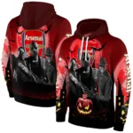 Arsenal Halloween Vibes Red Black Hoodie Best Selling