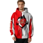 Arsenal Heartbeat Graphic Red Hoodie Best Selling