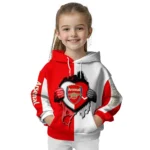 Arsenal Heartbeat Graphic Red Hoodie Best Selling
