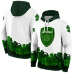 Arsenal Lucky Motif White Green Hoodie Best Selling