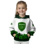 Arsenal Lucky Motif White Green Hoodie Best Selling