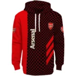 Arsenal Monogram Pattern Red Hoodie Best Selling