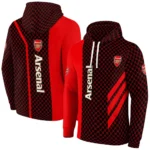 Arsenal Monogram Pattern Red Hoodie Best Selling