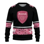 Arsenal Pink Ribbon Black Pink Sweater Best Selling