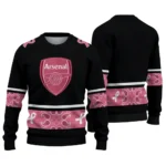 Arsenal Pink Ribbon Black Pink Sweater Best Selling