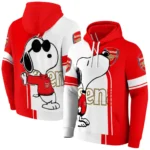 Arsenal Playful Snoopy Red Hoodie Best Selling