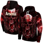 Arsenal Skull Artwork Red Black Hoodie Best Selling