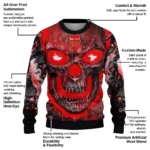 Arsenal Skull Intensity Red Black Sweater Best Selling