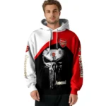 Arsenal Skull Punisher Black Hoodie Best Selling