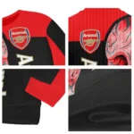 Arsenal Skull Swirl Red Black Sweater Best Selling