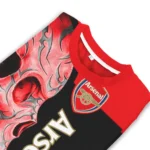Arsenal Skull Swirl Red Black Sweater Best Selling