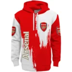 Arsenal Splatter Effect Red Hoodie Best Selling