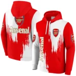 Arsenal Splatter Effect Red Hoodie Best Selling