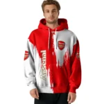 Arsenal Splatter Effect Red Hoodie Best Selling