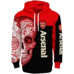 Arsenal Sugar Skull Red Black Hoodie Best Selling