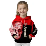 Arsenal Sugar Skull Red Black Hoodie Best Selling
