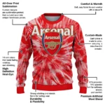 Arsenal Tie Dye Designs Red Sweater Best Selling