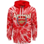 Arsenal Tie Dye Pattern Red Hoodie Best Selling