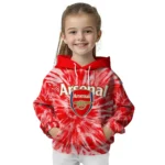 Arsenal Tie Dye Pattern Red Hoodie Best Selling