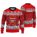Arsenal Tree Pattern Red Sweater Best Selling