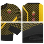 As Roma Circles Mesh Red Black Sweater Best Selling