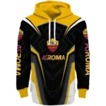 As Roma Futuristic Pattern Red Black Hoodie Best Selling