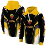 As Roma Futuristic Pattern Red Black Hoodie Best Selling