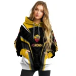 As Roma Futuristic Pattern Red Black Hoodie Best Selling