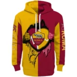 As Roma Heartbeat Graphic Red Hoodie Best Selling