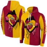 As Roma Heartbeat Graphic Red Hoodie Best Selling