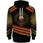As Roma Hexagonal Pattern Red Black Hoodie Best Selling