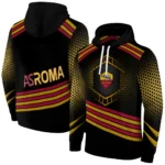 As Roma Hexagonal Pattern Red Black Hoodie Best Selling