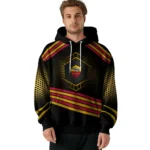 As Roma Hexagonal Pattern Red Black Hoodie Best Selling