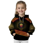 As Roma Hexagonal Pattern Red Black Hoodie Best Selling