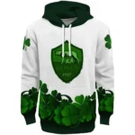 As Roma Lucky Motif White Green Hoodie Best Selling