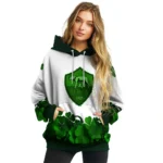 As Roma Lucky Motif White Green Hoodie Best Selling