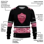 As Roma Pink Ribbon Black Pink Sweater Best Selling