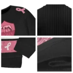 As Roma Pink Ribbon Black Pink Sweater Best Selling